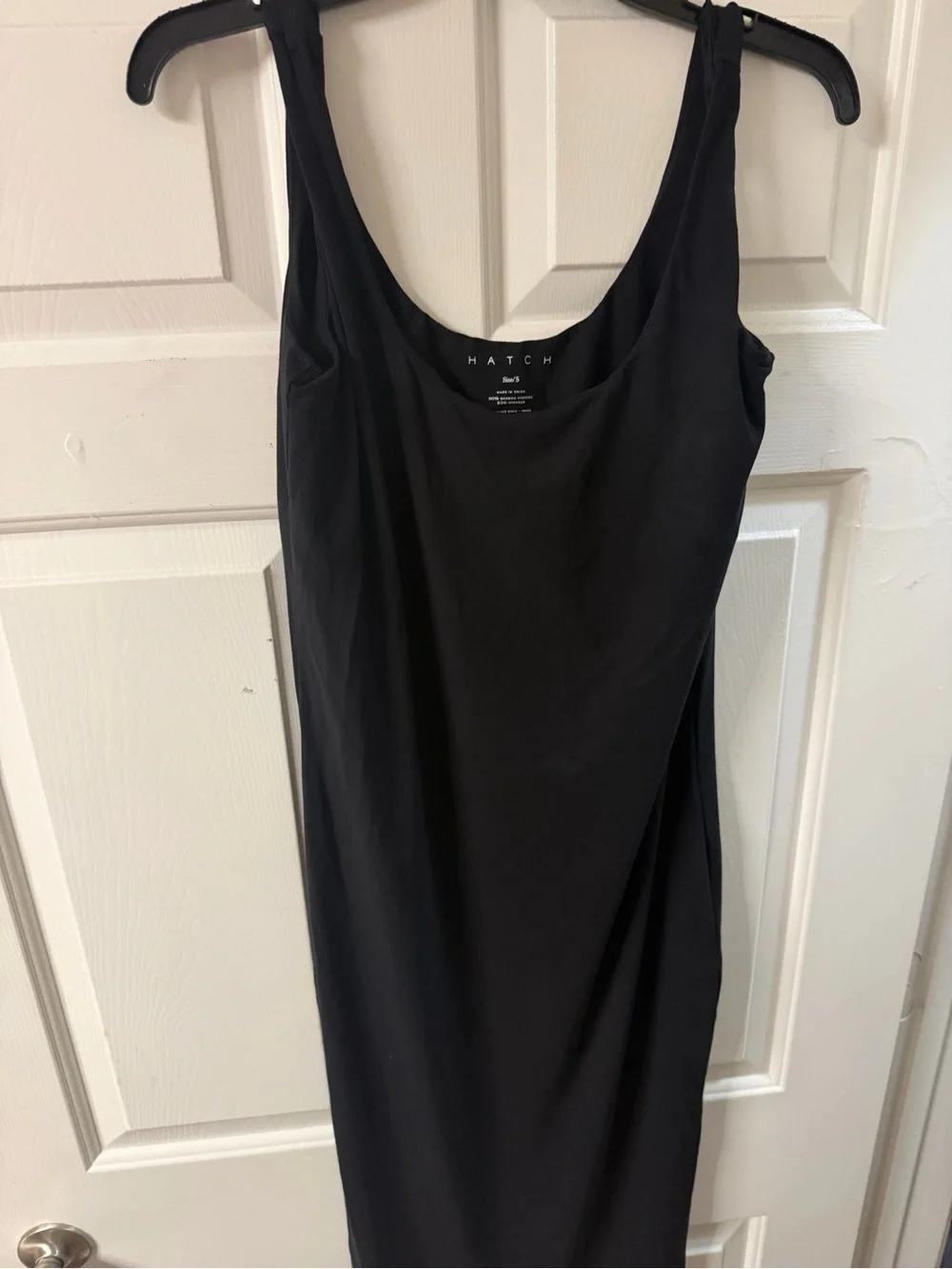 HATCH Black Scoop Neck Maternity Tank Dress